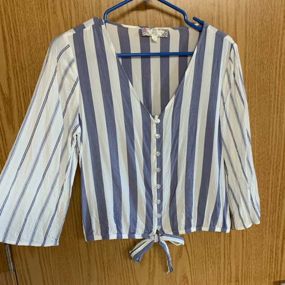 Striped button up blouse - Picture 1 of 1